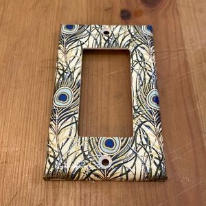 Peacock Light Switch Cover, Peacock Art, Peacock Decor